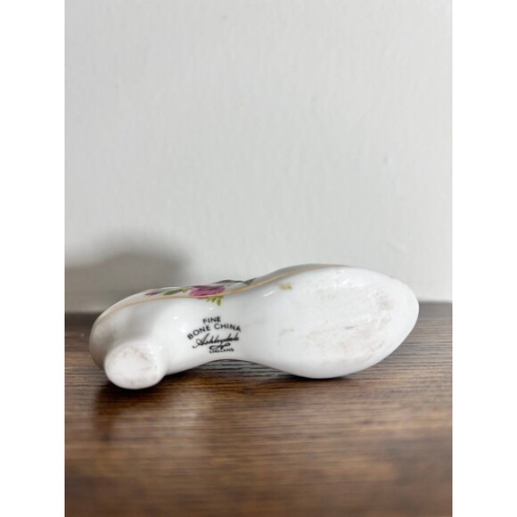 Ashleydale England Fine Bone China High Heal Shoe Floral Vintage - Picture 3 of 3